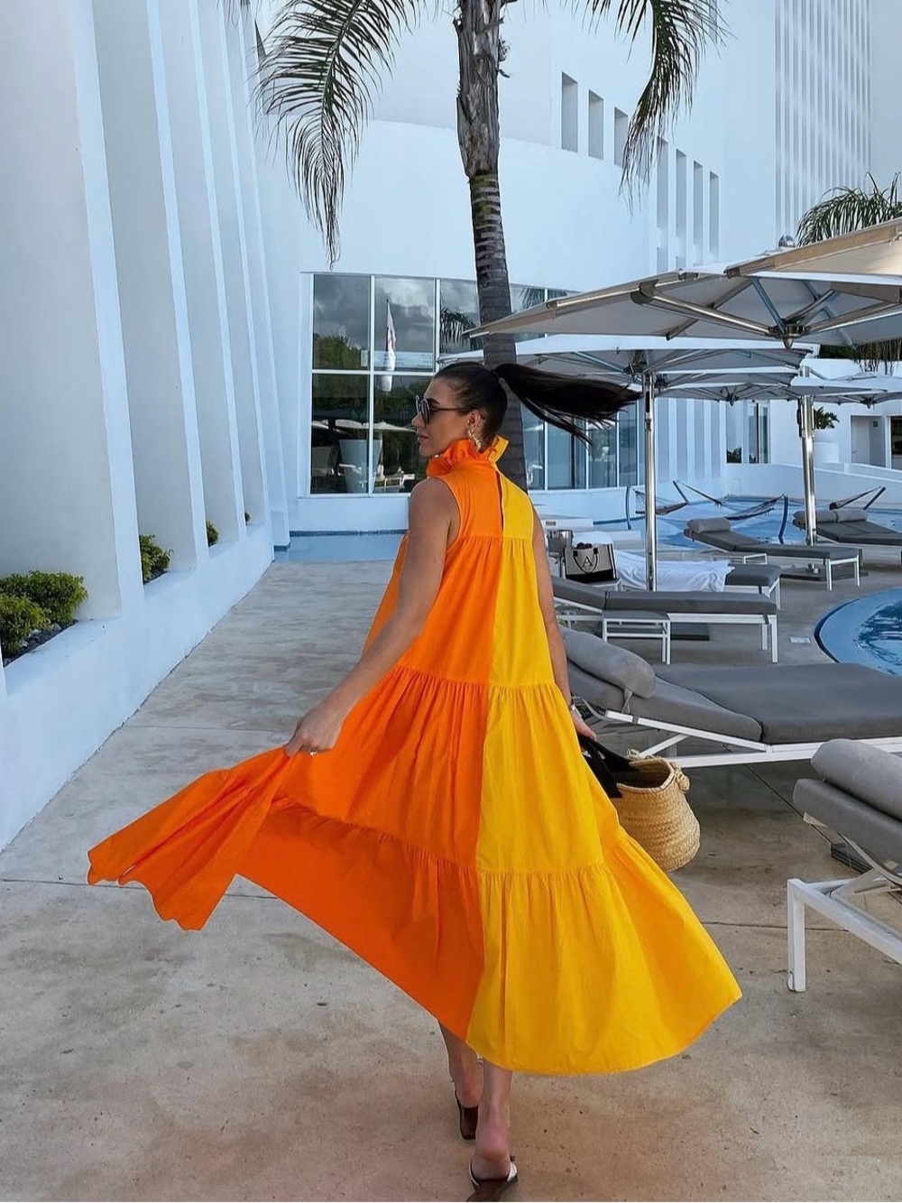 Christopher John Rogers Orange Yellow dress